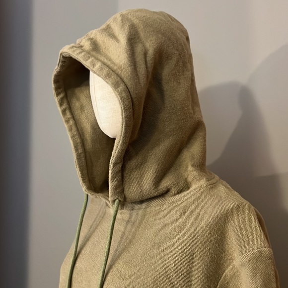 Reversed French Terry Pullover Raw-Cut sweatshirt Hoodie - Picture 5 of 8